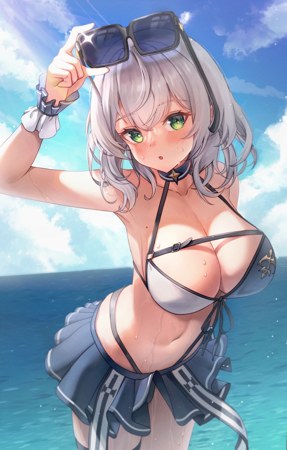 Hyeon Hololive Shirogane Noel Bikini Megane Swimsuits